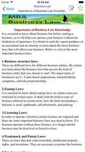 MBA Business Law screenshot 2