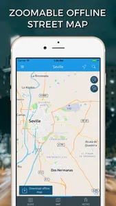 Seville Travel Guide with Offline Street Map screenshot 3