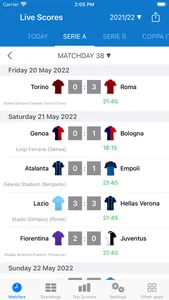 Live Scores for Serie A App screenshot 0