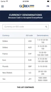 Globex 2000 Currency Exchange screenshot 3