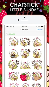 Little Sundae Emoji Stickers for iMessage Free screenshot 0