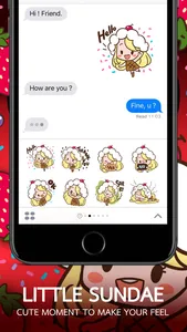 Little Sundae Emoji Stickers for iMessage Free screenshot 1