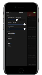 QuakeList - Recent Earthquakes screenshot 1