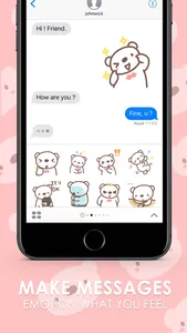 HereMhee Lovely Bear Stickers for iMessage Free screenshot 1