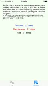Tic-Tac-Toe against machine screenshot 1