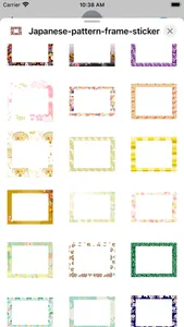 Japanese pattern frame sticker screenshot 1