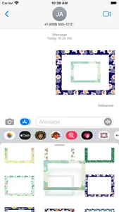 Japanese pattern frame sticker screenshot 3