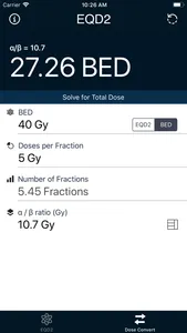 EQD2 Calculator screenshot 3