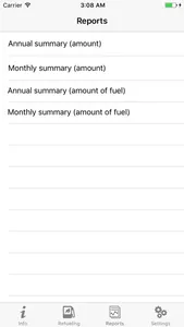 Refueling statistics screenshot 2