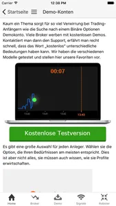 Binäre Optionen Broker & Strategie screenshot 2