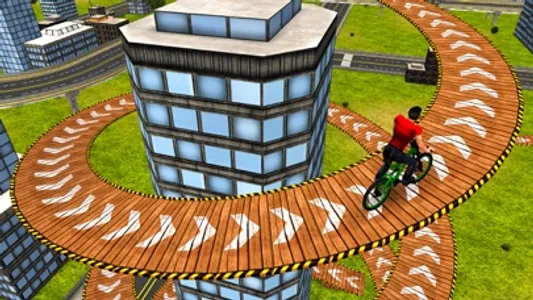 Rooftop BMX Bicycle Stunt Rider - Cycle Simulation screenshot 3