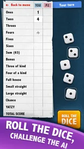 Yatzy - Dice poker screenshot 0