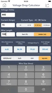 Voltage Drop Calculator. screenshot 0