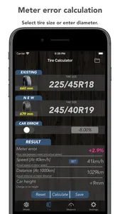 Tire Calculator (Offset&Speed) screenshot 2