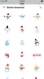 Cute sticker snowman screenshot 0