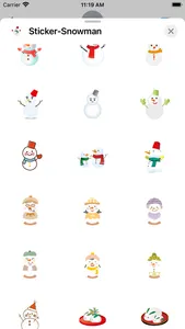 Cute sticker snowman screenshot 1