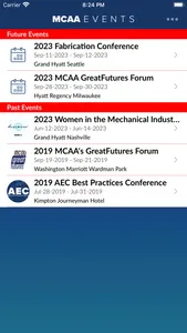 MCAA Events screenshot 1