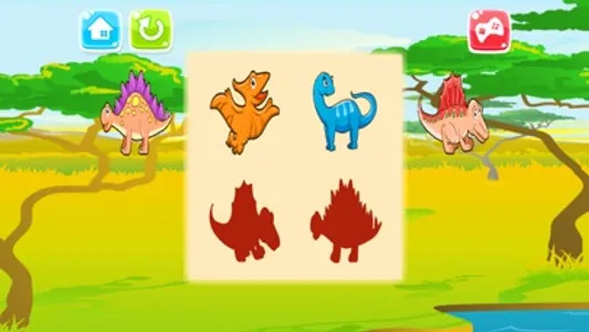 Dinosaur Drag Drop and Match Shadow Dino for kids screenshot 0