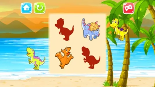 Dinosaur Drag Drop and Match Shadow Dino for kids screenshot 1