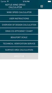Notus Wind Speed Calculator screenshot 0