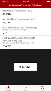 OID Threshold Calculator screenshot 0