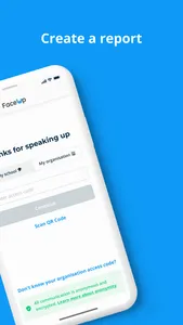 FaceUp: Safe reporting screenshot 1