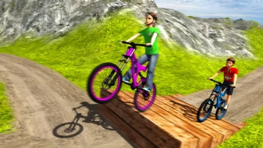 Uphill Bicycle Rider Kids - Offroad Mountain Climb screenshot 2