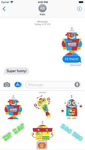 Funny Robot Stickers screenshot 0