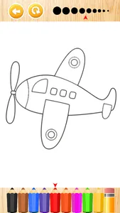 Sky airplane coloring book for kids games screenshot 2