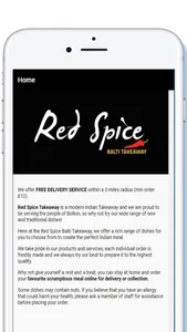 Red Spice Balti Takeaway screenshot 0