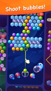 Space Whale Bubble Shooter screenshot 2