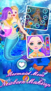 Mermaid Mom And Newborn Makeup screenshot 1