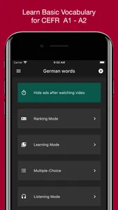 Basic German Vocabulary screenshot 1