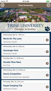 Trine University Campus Activities screenshot 1