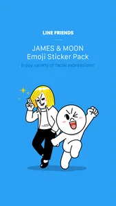 JAMES & MOON Emoji Stickers - LINE FRIENDS screenshot 0