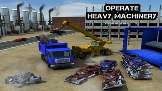 Monster Truck Crusher Crane Driving Simulator 3D screenshot 3