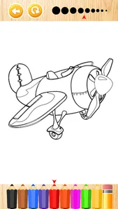 Sky plane rolling coloring book games for kids screenshot 2