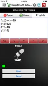 Speech2Math Calculator screenshot 1