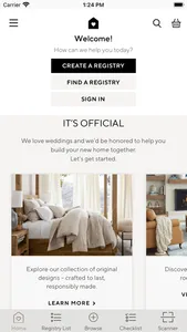 Pottery Barn Wedding Registry screenshot 2