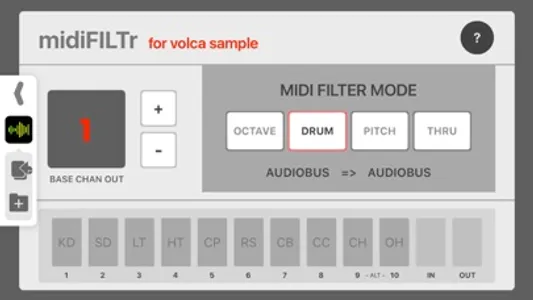 midiFILTr-VS for Volca Sample screenshot 1