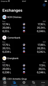 Exchange rates of Moldova screenshot 1