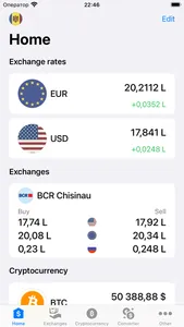 Exchange rates of Moldova screenshot 5