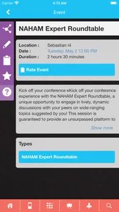 NAHAM Conferences screenshot 2