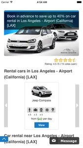 Car hire LAX - Los Angeles USA screenshot 1