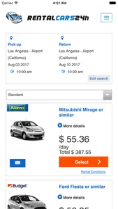 Car hire LAX - Los Angeles USA screenshot 4