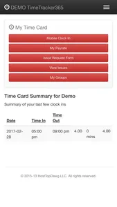 Time Tracker 365 screenshot 1