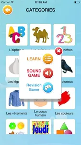 Learn French Flash Cards for kids Picture & Audio screenshot 1