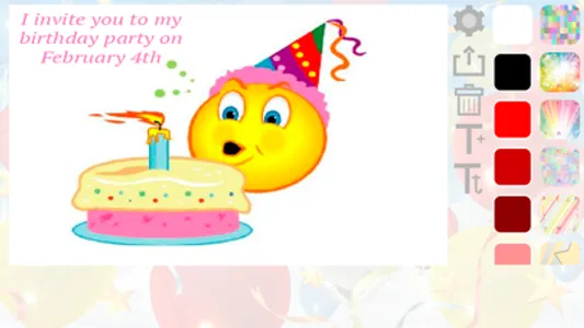 Create birthday invitation screenshot 0