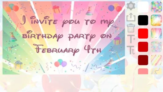 Create birthday invitation screenshot 4