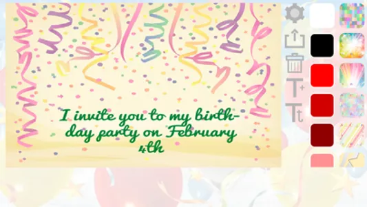 Create birthday invitation screenshot 6